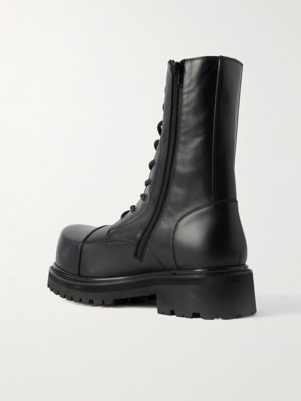 Stomp Leather Combat Boots - BK