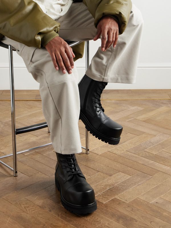 Stomp Leather Combat Boots - OU
