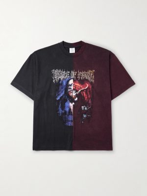 + Cradle of Filth Oversized Panelled Printed Cotton-Jersey T-Shirt + Cradle of Filth Oversized Panelled Printed Cotton-Jersey T-Shirt