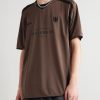 Printed Embroidered Panelled Cotton-Mesh T-Shirt - FR Printed Embroidered Panelled Cotton-Mesh T-Shirt - FR