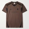 Printed Embroidered Panelled Cotton-Mesh T-Shirt Printed Embroidered Panelled Cotton-Mesh T-Shirt