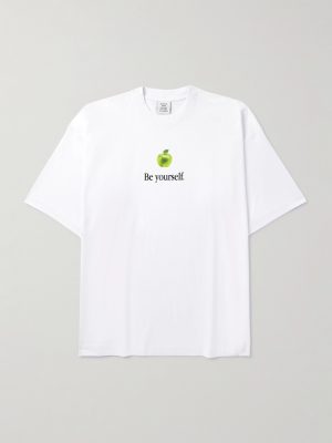 Be Yourself Oversized Printed Cotton-Jersey T-Shirt Be Yourself Oversized Printed Cotton-Jersey T-Shirt