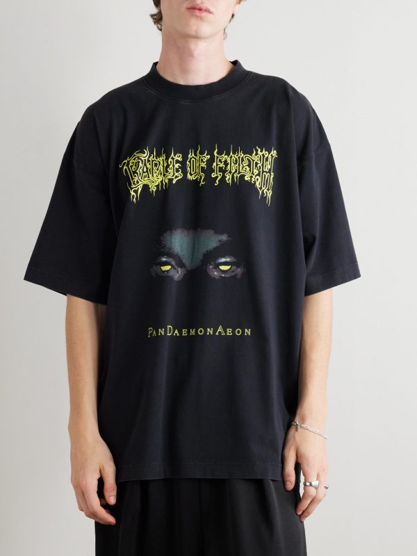 Oversized Printed Cotton-Jersey T-Shirt - FR Oversized Printed Cotton-Jersey T-Shirt - FR
