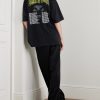 Oversized Printed Cotton-Jersey T-Shirt - OU Oversized Printed Cotton-Jersey T-Shirt - OU