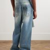 Straight-Leg Distressed Jeans - BK Straight-Leg Distressed Jeans - BK