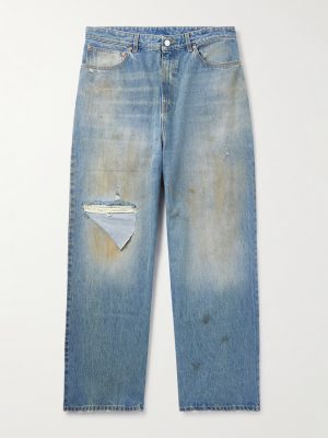 Straight-Leg Distressed Jeans Straight-Leg Distressed Jeans