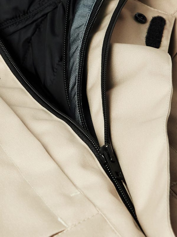 Oversized Logo-Embroidered Padded Two-Tone Canvas Jacket - CU