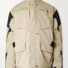Oversized Logo-Embroidered Padded Two-Tone Canvas Jacket