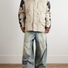Oversized Logo-Embroidered Padded Two-Tone Canvas Jacket - OU