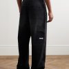 Hip-Hop Straight-Leg Jeans - BK Hip-Hop Straight-Leg Jeans - BK