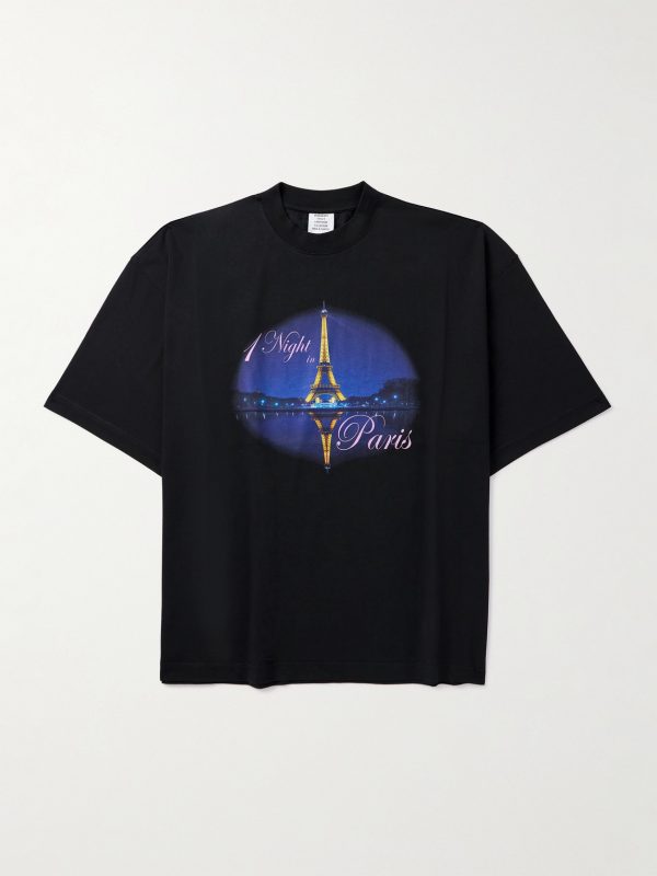 Oversized Printed Cotton-Jersey T-Shirt