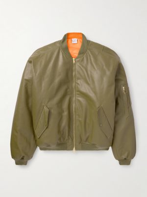Oversized Leather Bomber Jacket Oversized Leather Bomber Jacket