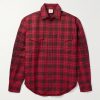 Logo-Embroidered Checked Wool Shirt Logo-Embroidered Checked Wool Shirt