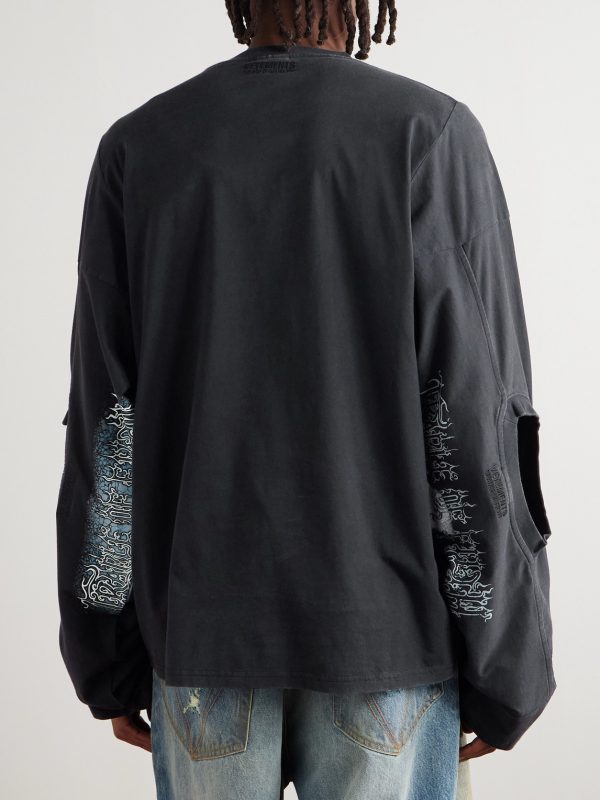 Oversized Logo-Print Cotton-Jersey T-Shirt - BK Oversized Logo-Print Cotton-Jersey T-Shirt - BK