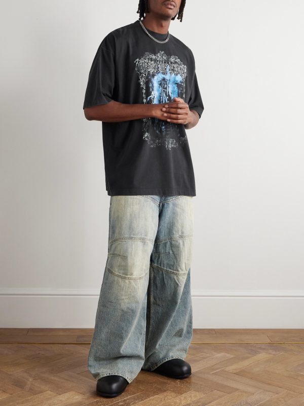+ Crade of Filth Oversized Printed Cotton-Jersey T-Shirt - OU + Crade of Filth Oversized Printed Cotton-Jersey T-Shirt - OU