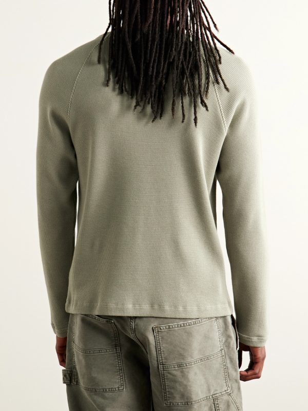 Payson Waffle-Knit Cotton-Blend T-Shirt - BK Payson Waffle-Knit Cotton-Blend T-Shirt - BK