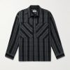 Brennan Striped Brushed Cotton-Blend Twill Shirt Brennan Striped Brushed Cotton-Blend Twill Shirt