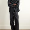 Brennan Striped Brushed Cotton-Blend Twill Shirt - OU Brennan Striped Brushed Cotton-Blend Twill Shirt - OU