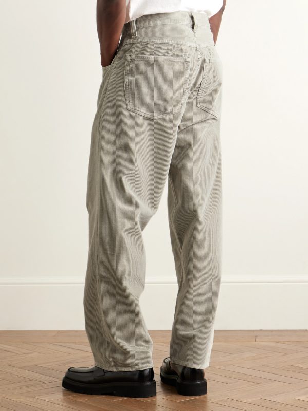 Fusion Straight-Leg Cotton-Corduroy Trousers - BK