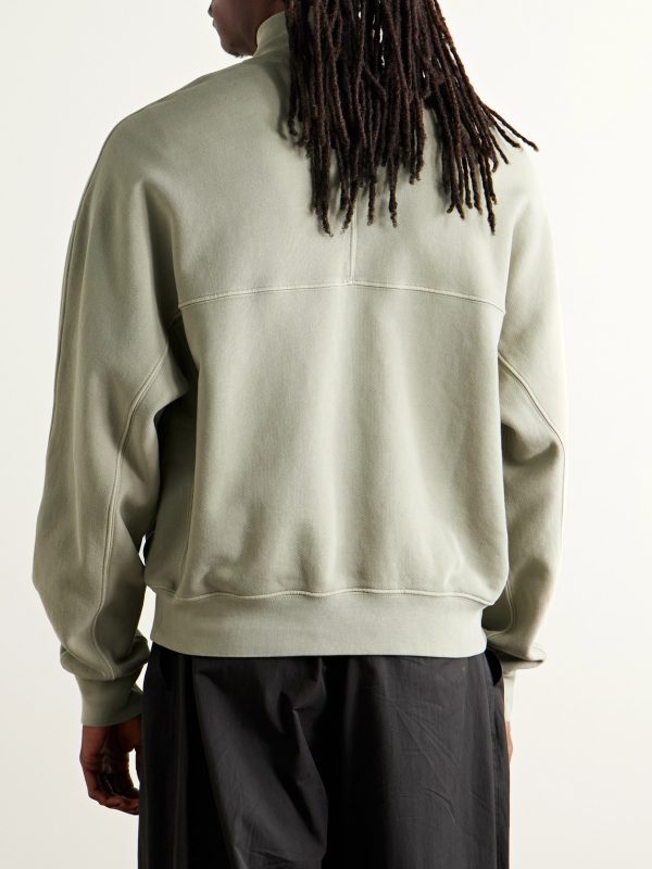 Idris Cotton-Jersey Half-Zip Sweatshirt - BK Idris Cotton-Jersey Half-Zip Sweatshirt - BK