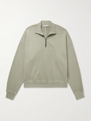 Idris Cotton-Jersey Half-Zip Sweatshirt Idris Cotton-Jersey Half-Zip Sweatshirt