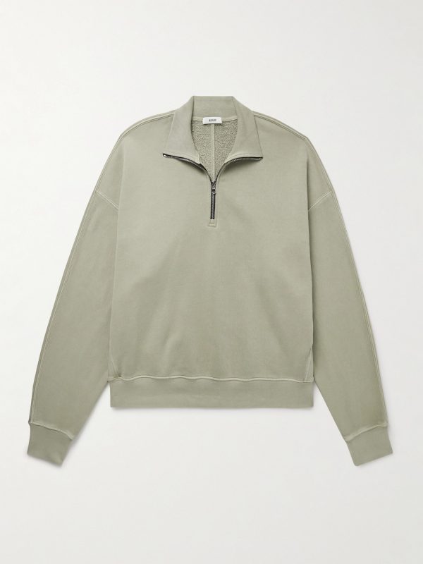 Idris Cotton-Jersey Half-Zip Sweatshirt Idris Cotton-Jersey Half-Zip Sweatshirt