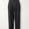 Tapered Cropped Pleated Checked Wool-Blend Suit Trousers Tapered Cropped Pleated Checked Wool-Blend Suit Trousers