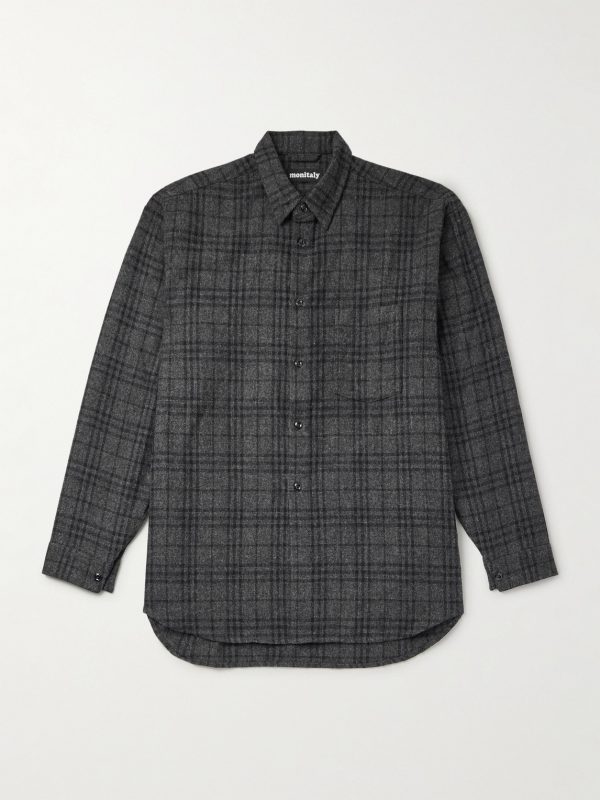 Garson Checked Wool-Blend Shirt Garson Checked Wool-Blend Shirt