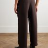 Wide-Leg Pleated Wool-Blend Trousers - BK Wide-Leg Pleated Wool-Blend Trousers - BK