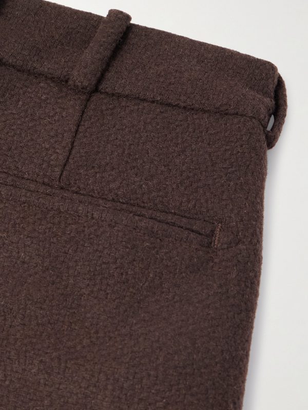 Wide-Leg Pleated Wool-Blend Trousers - CU Wide-Leg Pleated Wool-Blend Trousers - CU