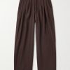 Wide-Leg Pleated Wool-Blend Trousers Wide-Leg Pleated Wool-Blend Trousers