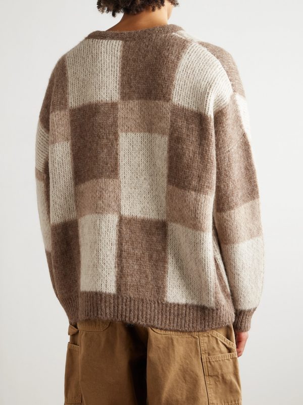 Santa Monica Shaggy Jacquard-Knit Alpaca-Blend Sweater - BK Santa Monica Shaggy Jacquard-Knit Alpaca-Blend Sweater - BK