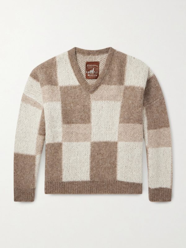 Santa Monica Shaggy Jacquard-Knit Alpaca-Blend Sweater Santa Monica Shaggy Jacquard-Knit Alpaca-Blend Sweater