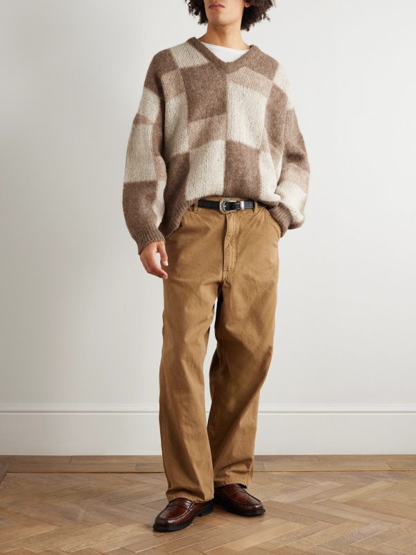 Santa Monica Shaggy Jacquard-Knit Alpaca-Blend Sweater - OU Santa Monica Shaggy Jacquard-Knit Alpaca-Blend Sweater - OU
