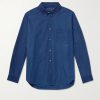 Button-Down Collar Indigo-Dyed Cotton Oxford Shirt Button-Down Collar Indigo-Dyed Cotton Oxford Shirt