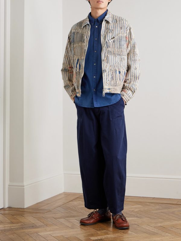 Button-Down Collar Indigo-Dyed Cotton Oxford Shirt - OU Button-Down Collar Indigo-Dyed Cotton Oxford Shirt - OU