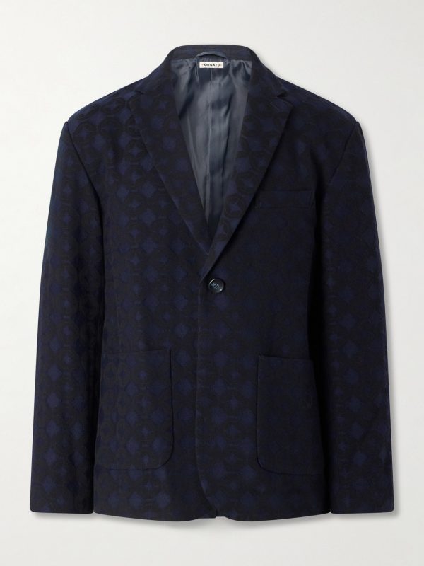 Shippou Cotton and Wool-Blend Jacquard Suit Jacket Shippou Cotton and Wool-Blend Jacquard Suit Jacket