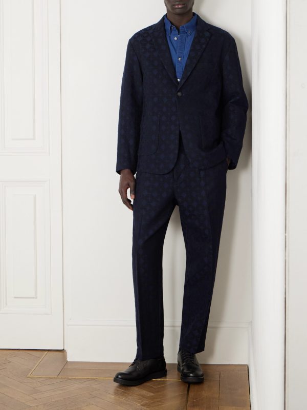 Shippou Cotton and Wool-Blend Jacquard Suit Jacket - OU Shippou Cotton and Wool-Blend Jacquard Suit Jacket - OU