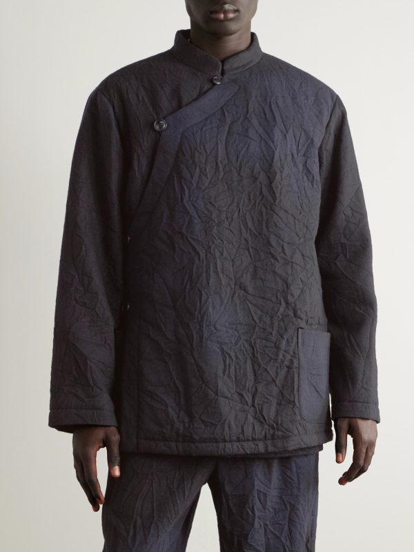 Padded Crinkled Wool-Blend Jacket - FR Padded Crinkled Wool-Blend Jacket - FR
