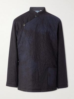 Padded Crinkled Wool-Blend Jacket