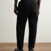 Straight-Leg Sashiko Cotton Trousers - BK Straight-Leg Sashiko Cotton Trousers - BK