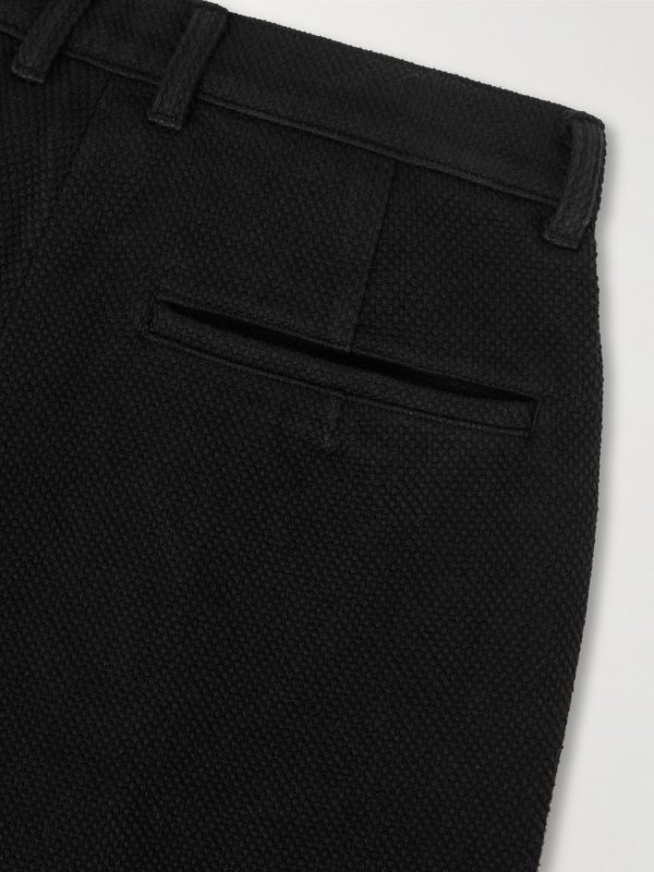 Straight-Leg Sashiko Cotton Trousers - CU Straight-Leg Sashiko Cotton Trousers - CU