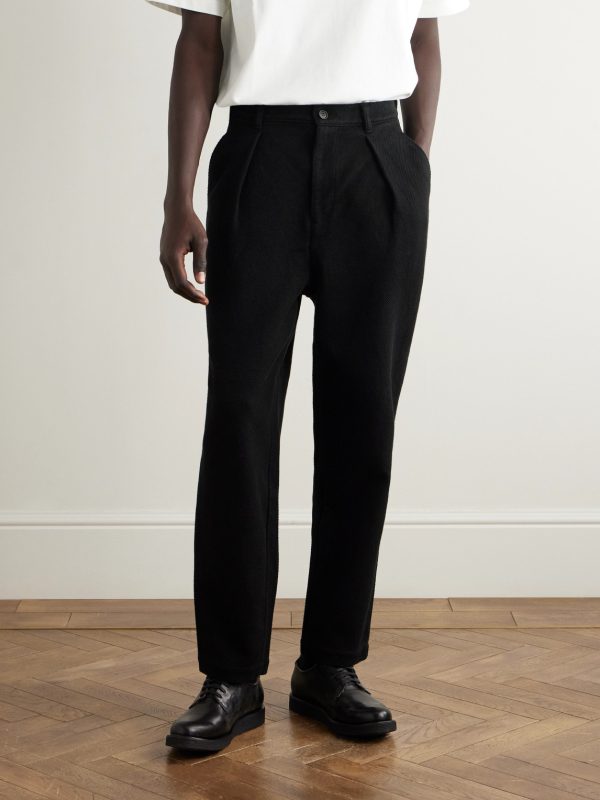 Straight-Leg Sashiko Cotton Trousers - FR Straight-Leg Sashiko Cotton Trousers - FR