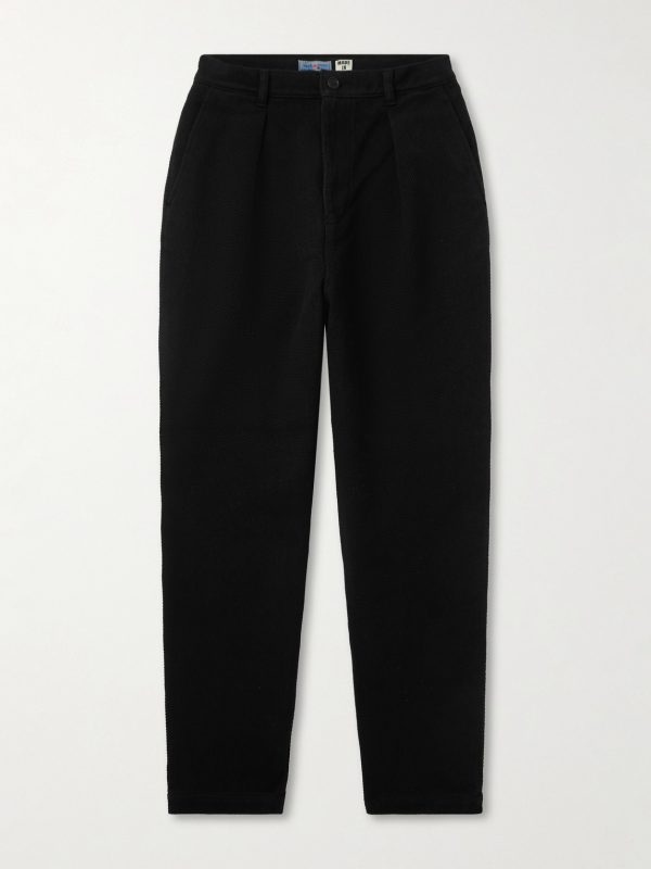 Straight-Leg Sashiko Cotton Trousers Straight-Leg Sashiko Cotton Trousers