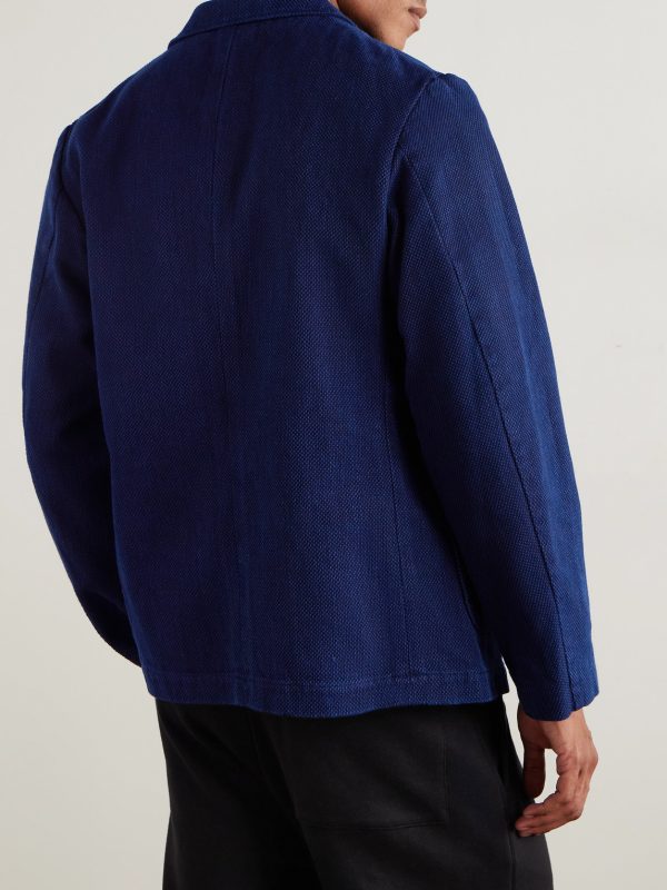 Sashiko Cotton-Piqué Suit Jacket - BK Sashiko Cotton-Piqué Suit Jacket - BK