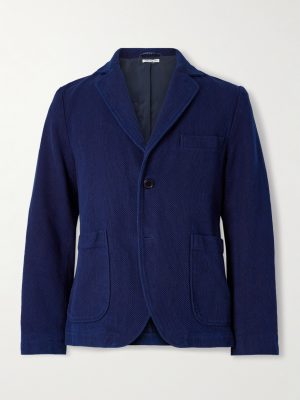 Sashiko Cotton-Piqué Suit Jacket