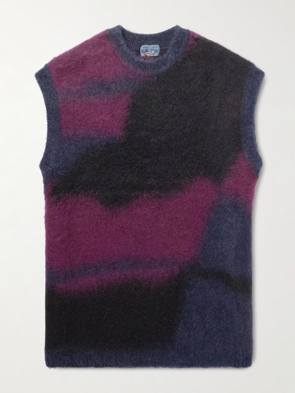 Dégradé Brushed Jacquard-Knit Sweater Vest Dégradé Brushed Jacquard-Knit Sweater Vest
