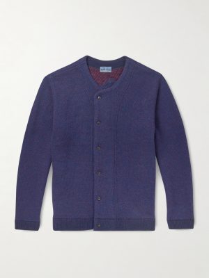 Intarsia Wool-Blend Cardigan
