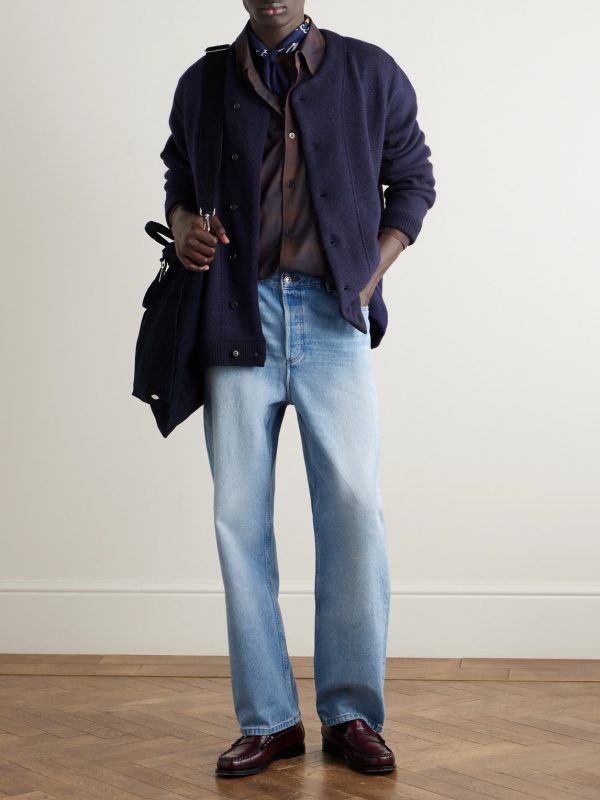 Intarsia Wool-Blend Cardigan - OU