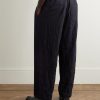 Straight-Leg Wool-Blend Trousers - BK Straight-Leg Wool-Blend Trousers - BK